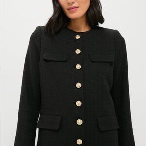 Pomander Place Black Tweed Jennings Jacket (sz medium) with Gold Buttons (NWT)